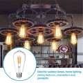 Antique style archaized filament LED bulbs